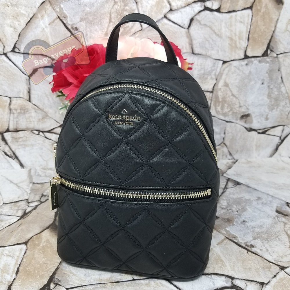 Natalia Mini Convertible Backpack Black Kate Spade Crossbody Leather Authentic